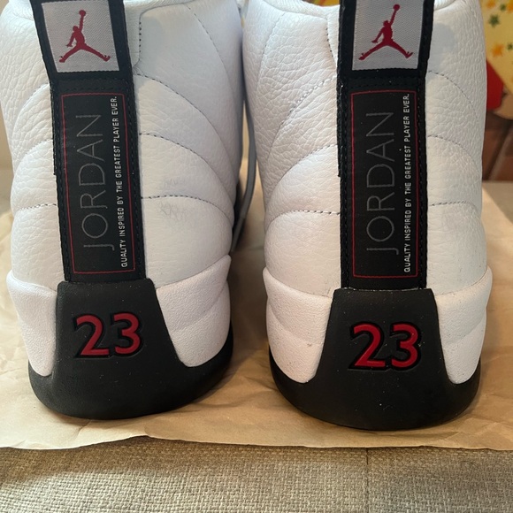 Jordan Other - Jordan Men White and Black Sneakers with Red Accents